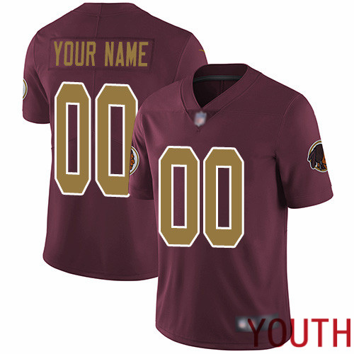 Limited Burgundy Red Youth Alternate Jersey NFL Customized Football Washington Redskins 80th Anniversary Vapor->customized nfl jersey->Custom Jersey